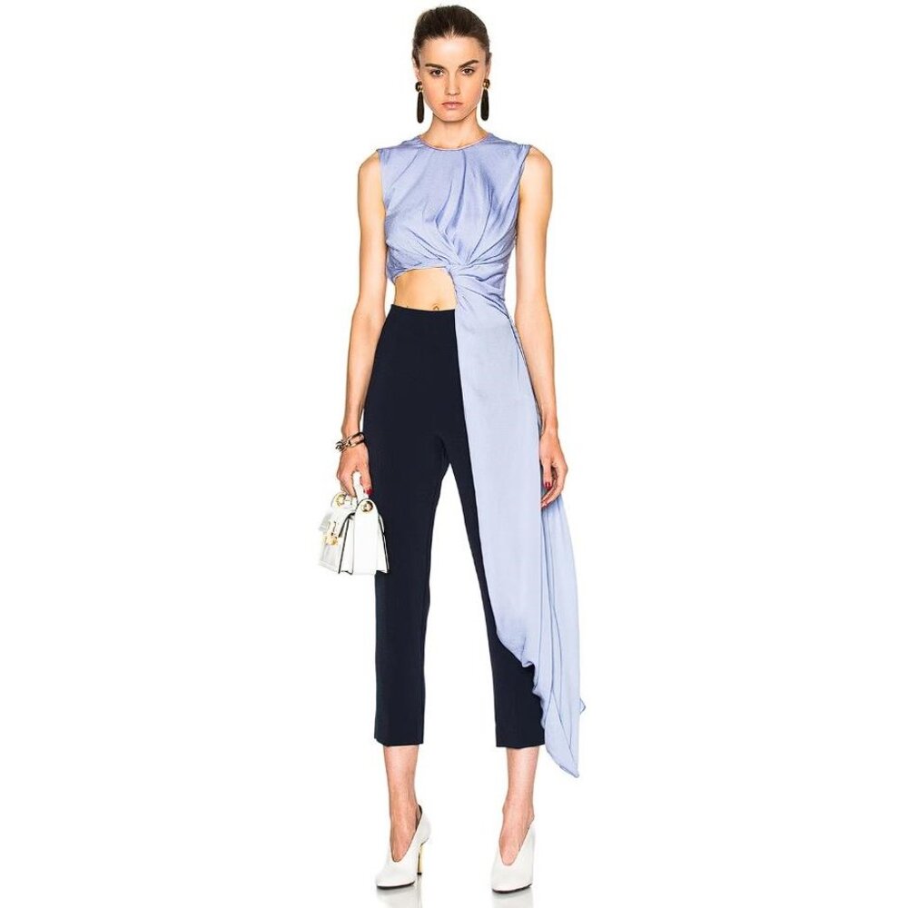 ROKSANDA Women's Ellis Jumpsuit Size 10 In Navy & Violet
